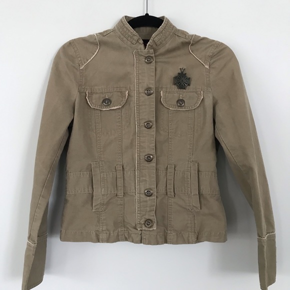 Sugar Free ANJ Khaki Military Jacket - Size M - Picture 1 of 6